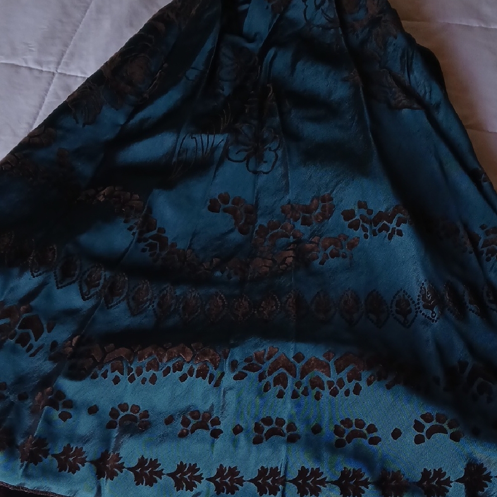 Metaphor Blue and Black High Low Skirt